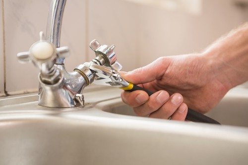 Fixing Tap with pliers 